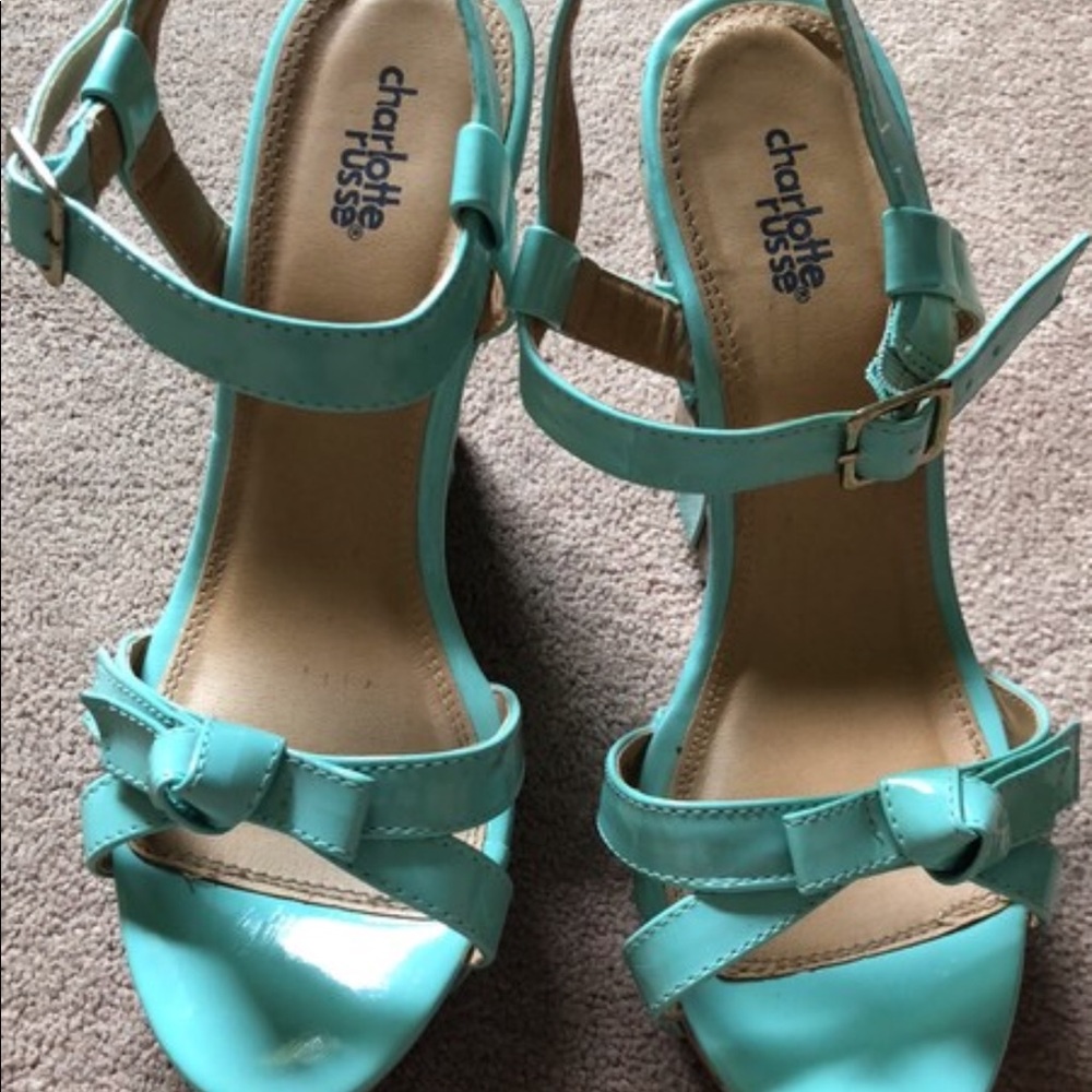 Charlotte Russe Mint Wedges